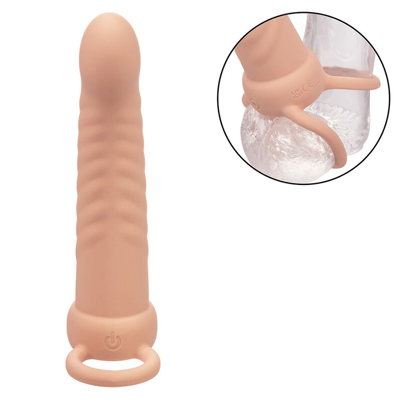 CALEXOTICS - MAXX DOBLE PENETRADOR ACANALADO 10 VIBRACIONES NATURAL - Imagen 8