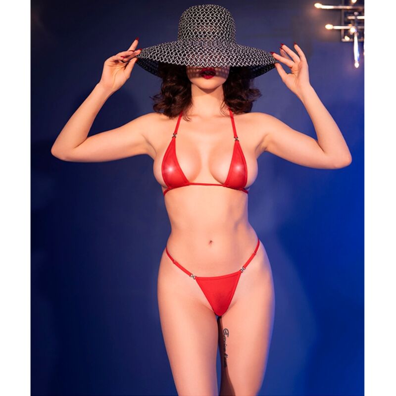 CHILIROSE - CR 4840 MICRO BIKINI ROJO S/M - Imagen 8