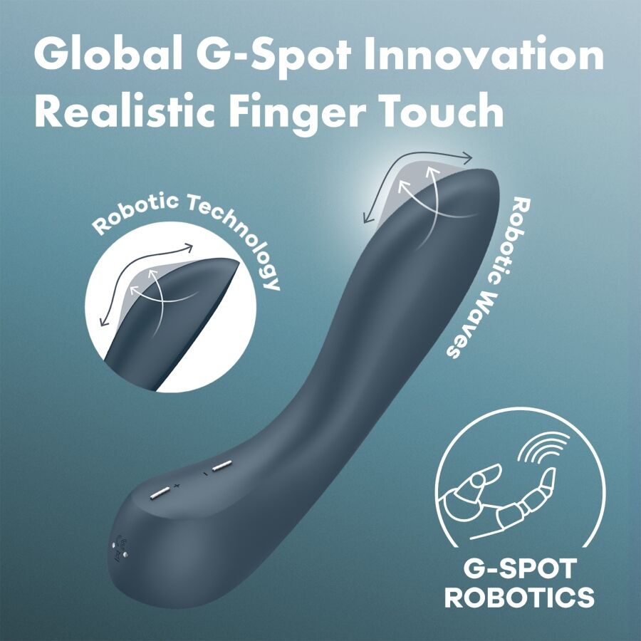 SATISFYER - G-SPOT WAVE 4 VIBRADOR 12 PROGRAMAS DE VIBRACIÓN GRIS OSCURO - Imagen 4