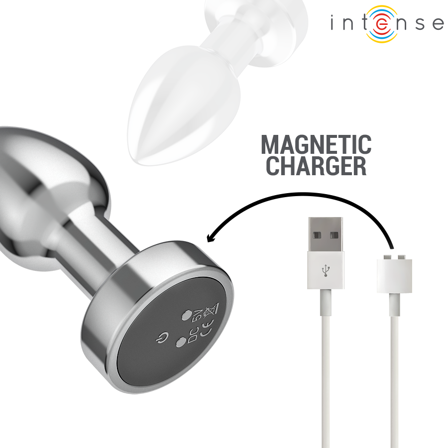 INTENSE - PLUG ANAL 10 VIBRACIONES METAL CON CONTROL REMOTO S - Imagen 6