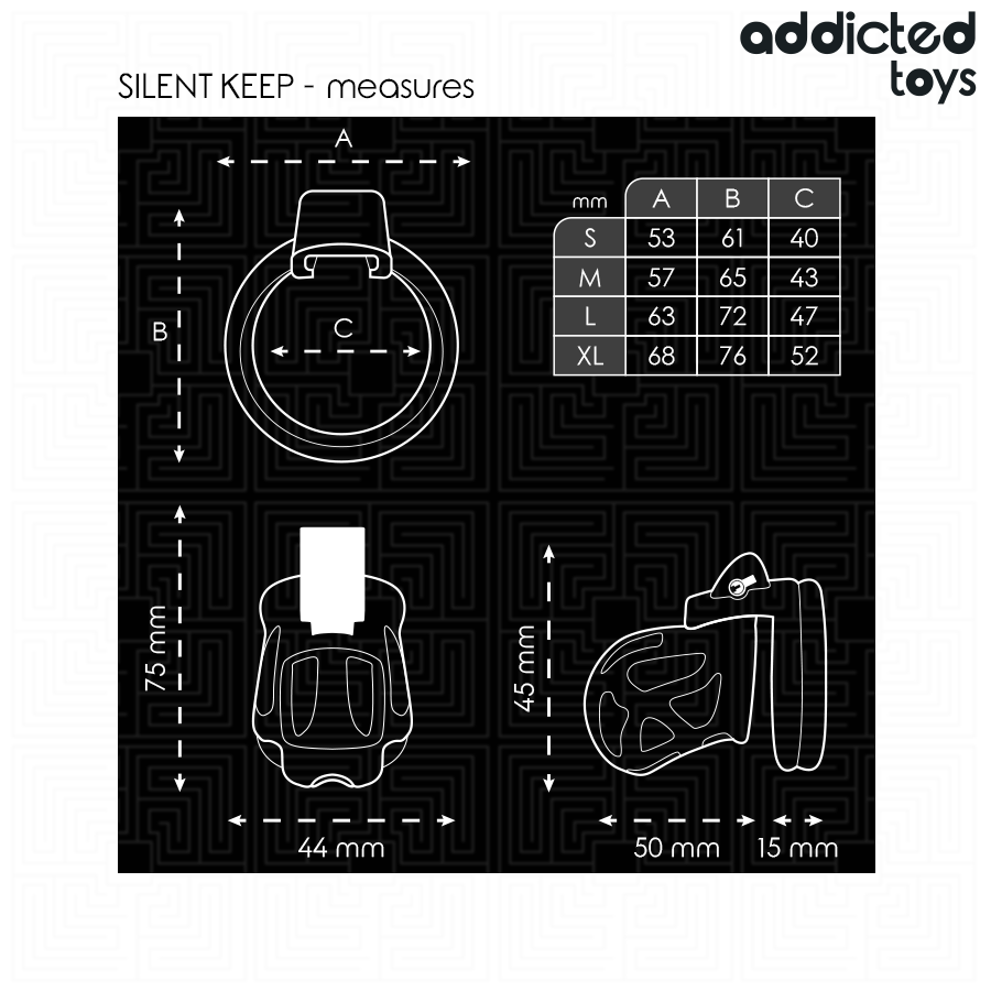 ADDICTED TOYS LOCKED - SILENT KEEP JAULA PARA PENE 7,5 CM - Imagen 2