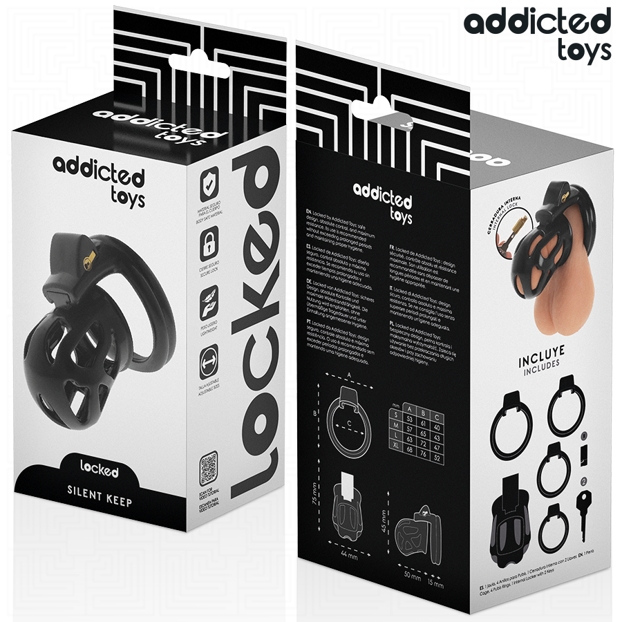 ADDICTED TOYS LOCKED - SILENT KEEP JAULA PARA PENE 7,5 CM - Imagen 5
