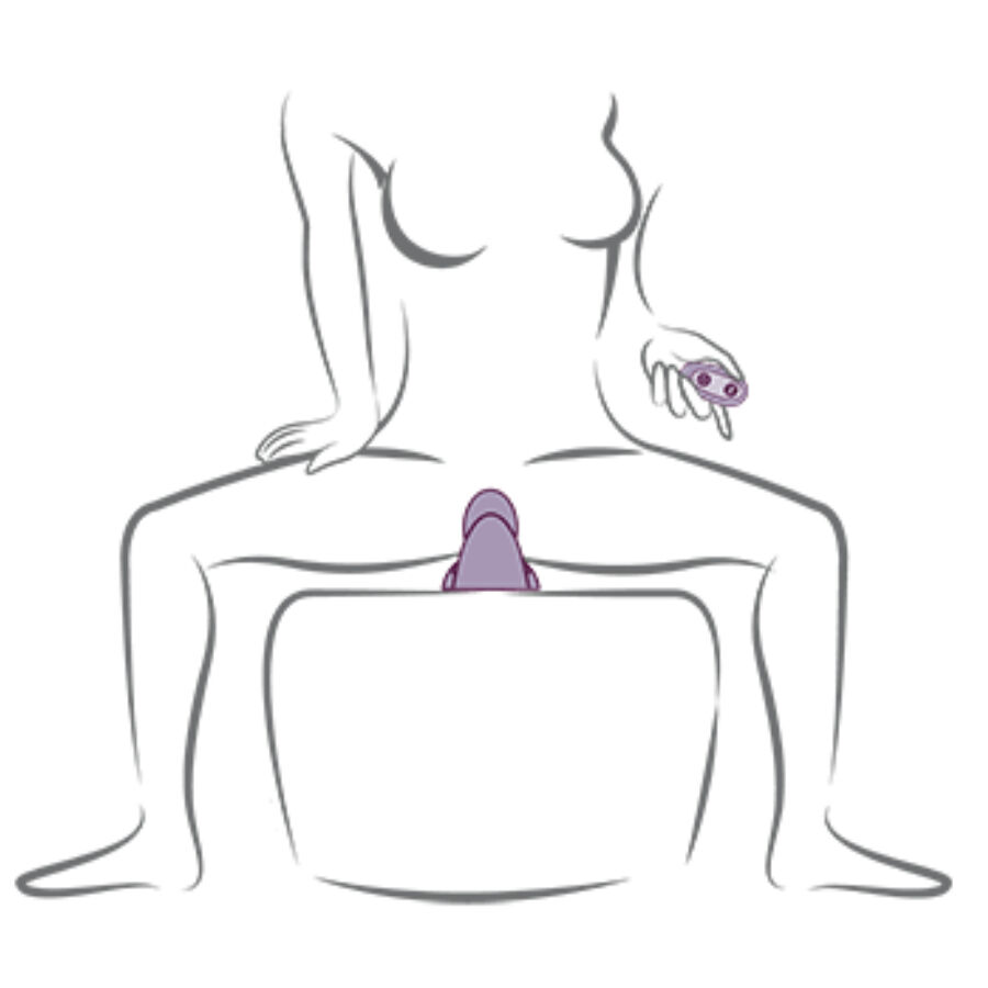 ROCKS- OFF - RUBY GLOW VIBRADOR SIT-ON MORADO - Imagen 2