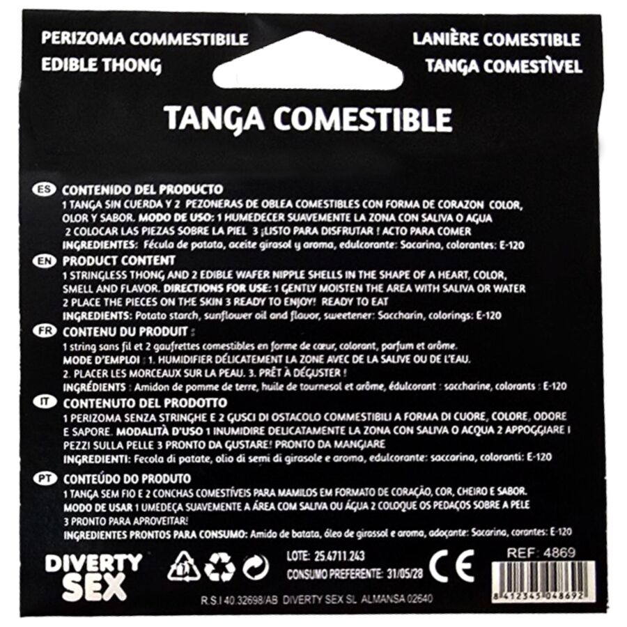 HOTFLOWERS - TANGA NIÑA WAFER Y 2 PEZONES SABOR FRESA /es/pt/es/fr/it/ - Imagen 2