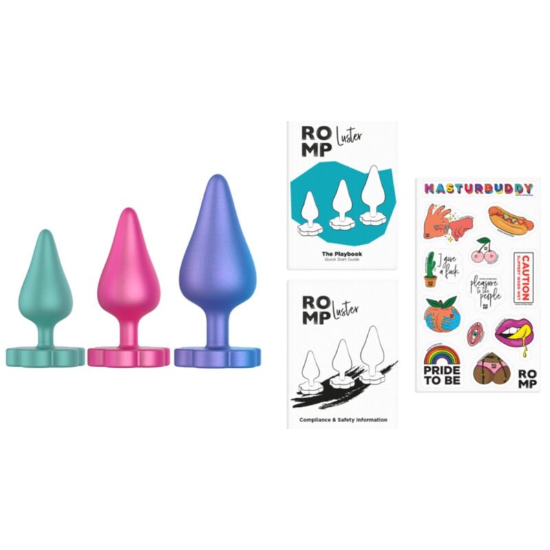 ROMP - LUSTER KIT DE ENTRENAMIENTO ANAL S/M/L CON BASE EN FORMA DE FLOR - Imagen 9