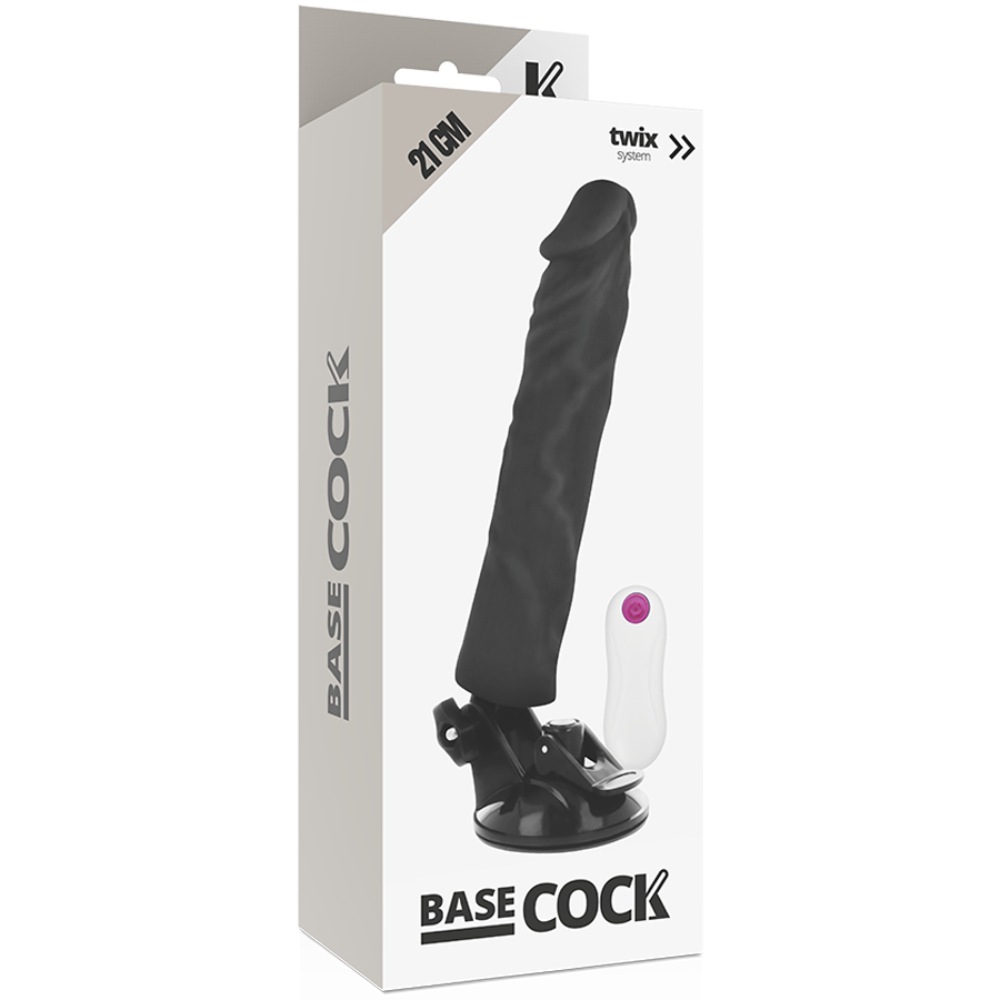 BASECOCK - VIBRADOR REALÍSTICO CONTROL REMOTO NATURAL 21 CM -O- 4 CM - Imagen 5