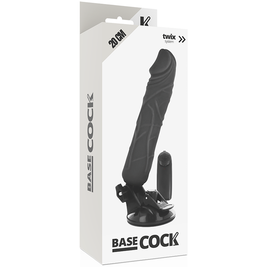 BASECOCK - VIBRADOR REALÍSTICO CONTROL REMOTO NATURAL 20 CM -O- 4 CM - Imagen 4
