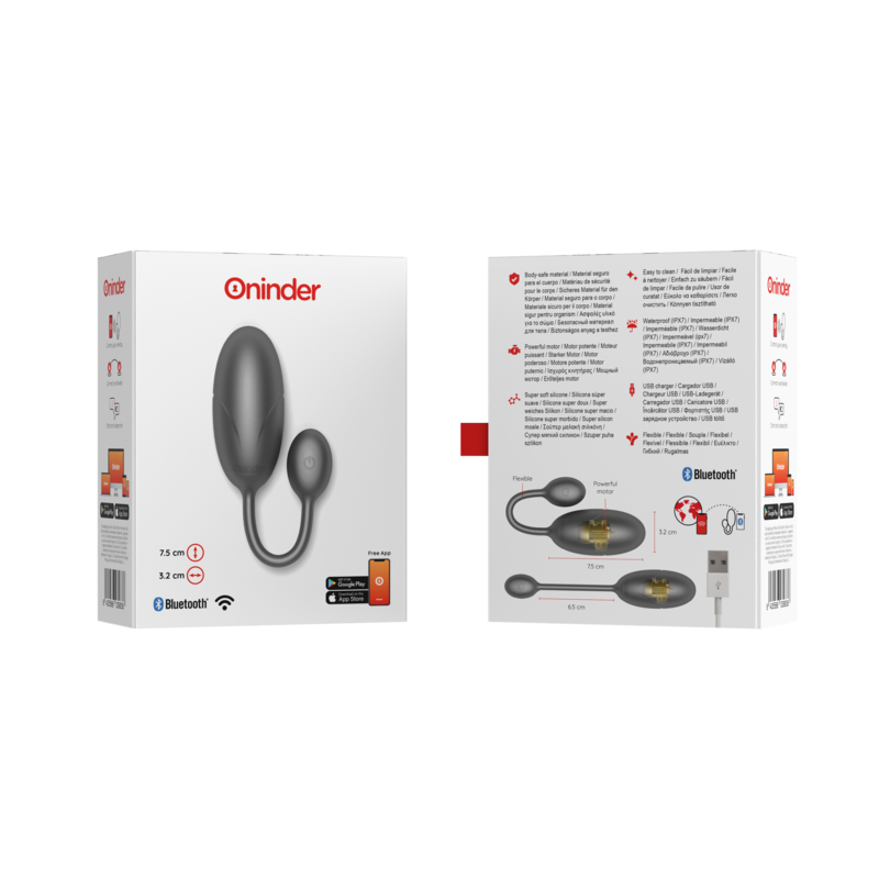 ONINDER - TOKYO HUEVO VIBRADOR ROSA 7.5 X 3.2 CM - APP GRATUITA - Imagen 8