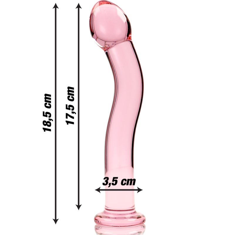 NEBULA SERIES BY IBIZA - MODELO 18 DILDO CRISTAL TRANSPARENTE 18.5 CM -O- 3.5 CM - Imagen 2