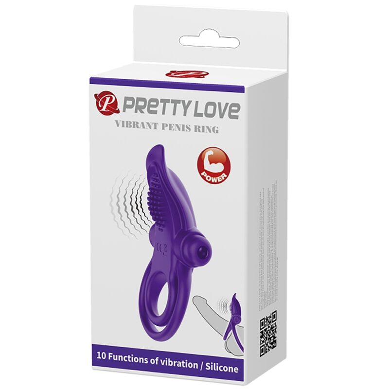 PRETTY LOVE - ANILLO VIBRADOR PARA PENE MORADO - Imagen 2
