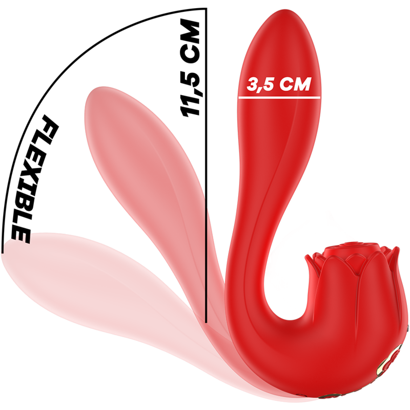 MIA - SELENA ESTIMULADOR VIBRATING + TAPPING ROJO - Imagen 7