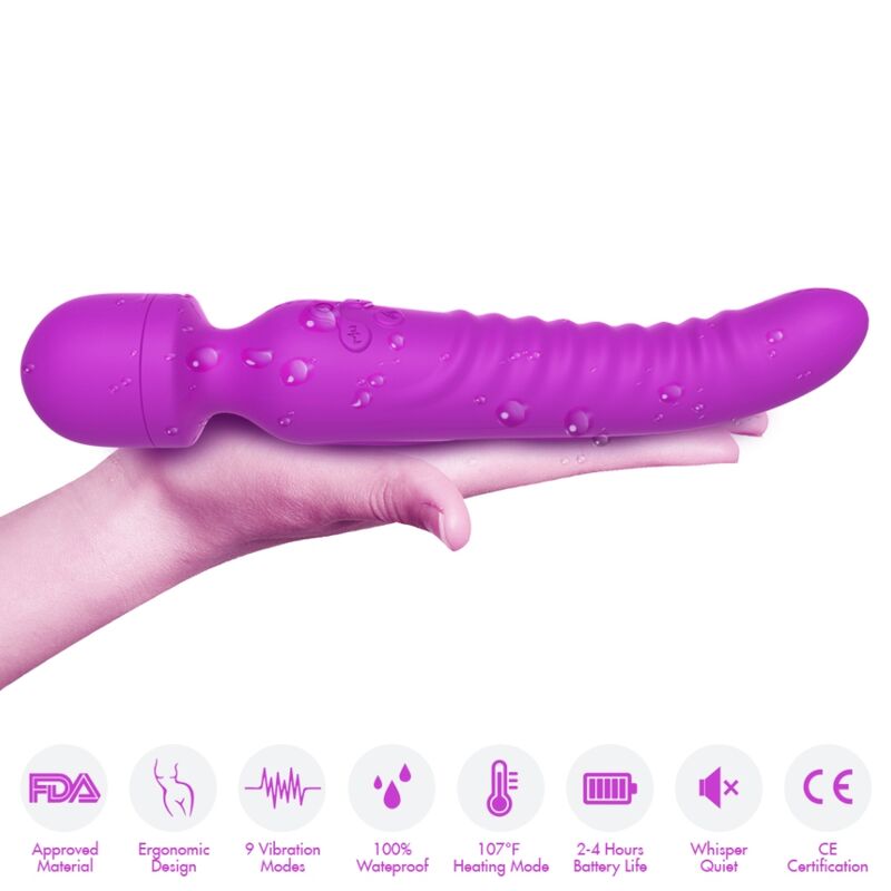 ARMONY - MISSION MASAJEADOR & VIBRADOR EFECTO CALOR VIOLETA - Imagen 2