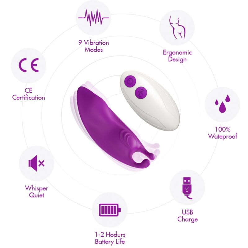 ARMONY - HONEYBEE PANTIES VIBRADOR PUNTO G CONTROL REMOTO VIOLETA - Imagen 10