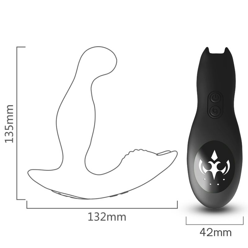ARMONY - BAT KING VIBRADOR ANAL PROSTATA ROTADOR CONTROL REMOTO NEGRO - Imagen 4