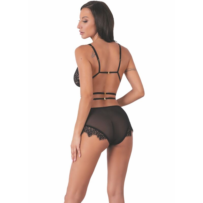 LIVCO CORSETTI FASHION - DREZNA LC 90733 SUJETADOR + PANTY NEGRO - Imagen 3