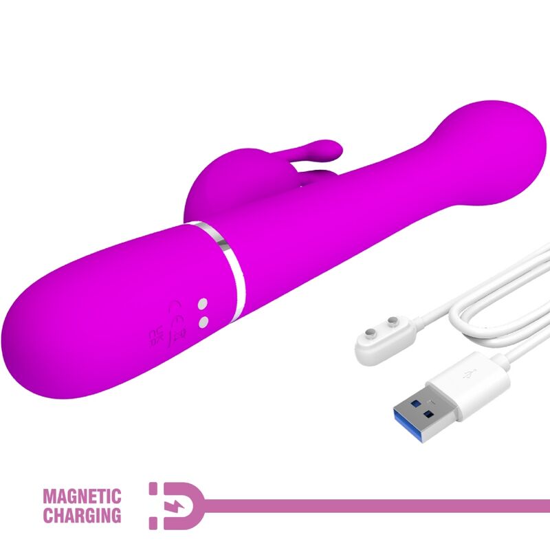 PRETTY LOVE - DEJON VIBRADOR RABBIT 3 EN 1 MULTIFUNCIÓN VIOLETA - Imagen 11