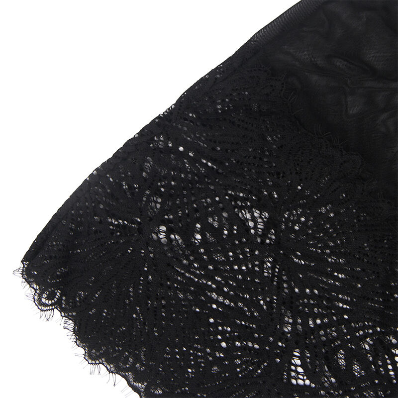 SUBBLIME - BABYDOLL CON TIRANTES AJUSTABLES DE ENCAJE NEGRO S/M - Imagen 8