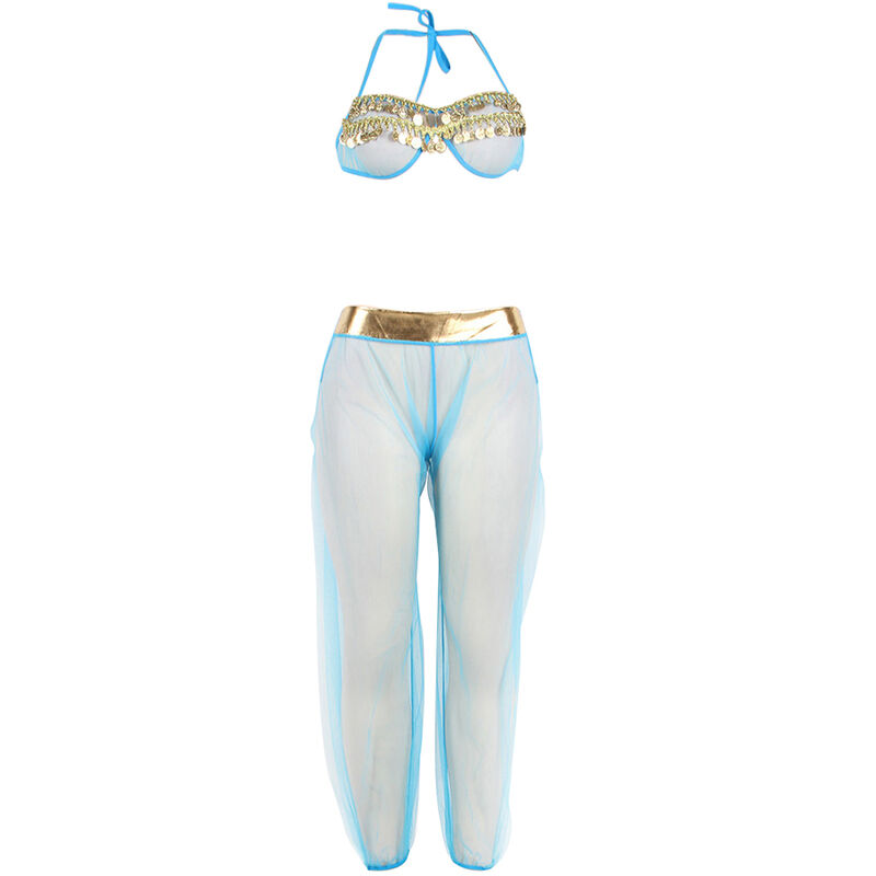 SUBBLIME - SET DE LENCERIA INDIA STYLE AZUL S/M - Imagen 8