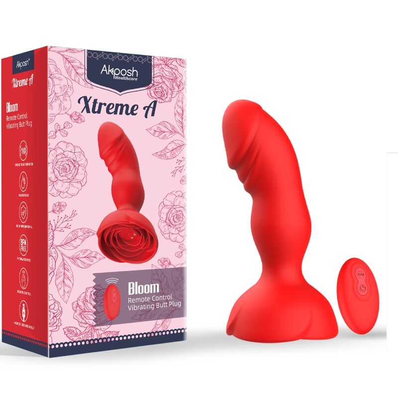 ARMONY - EXTREME A BLOOM ROSA VIBRADOR & PLUG ANAL CONTROL REMOTO ROJO - Imagen 2