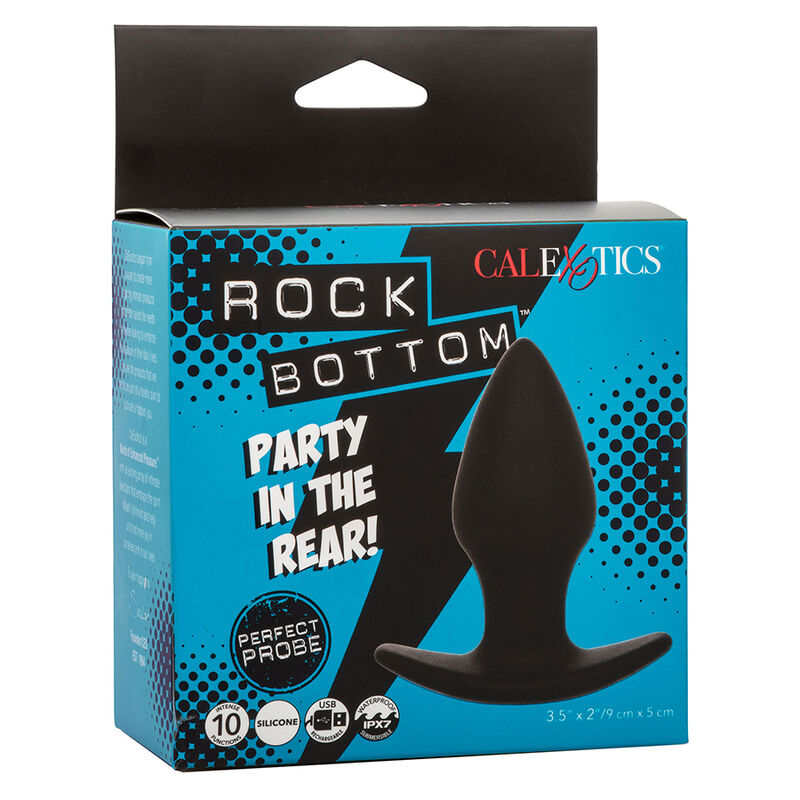 CALEXOTICS - ROCK BOTTOM PERFECT PLUG ANAL 10 VIBRACIONES SILICONA NEGRO - Imagen 8