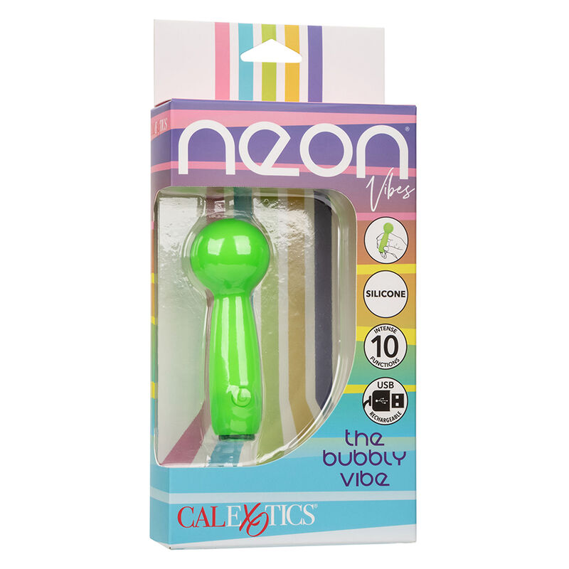 CALEXOTICS - NEON VIBES THE BUBBLY VIBE MINI MASAJEADOR 10 VIBRACIONES VERDE - Imagen 4