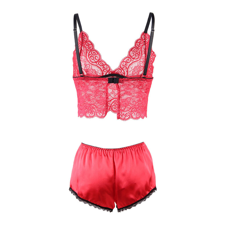 SUBBLIME - 953898 SET 3 PIEZAS ENCAJE Y SATEN ROJO S/M - Imagen 11