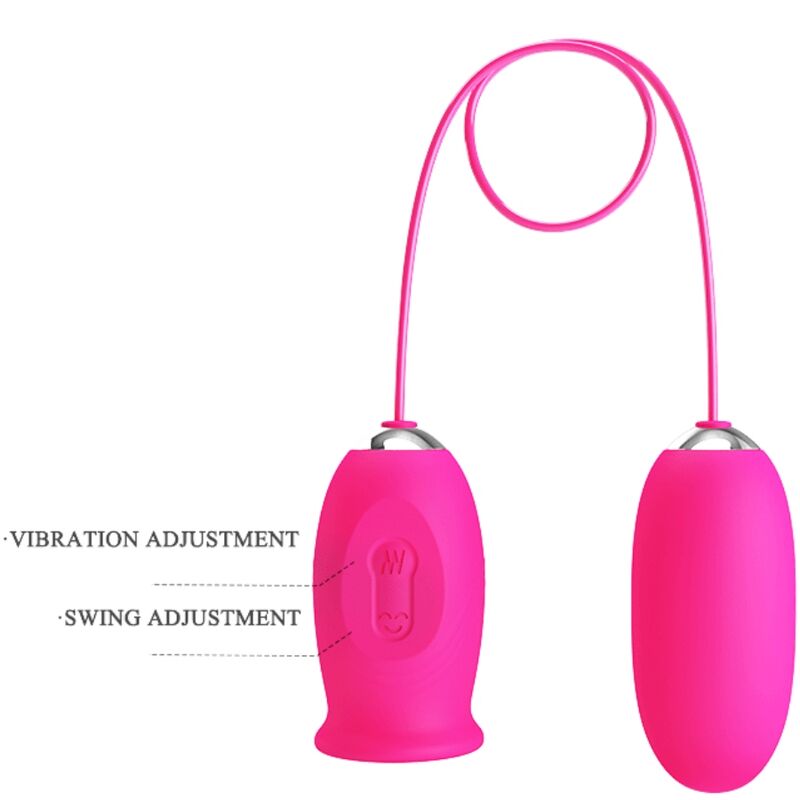 PRETTY LOVE - DAISY HUEVO VIBRADOR + LENGUA ESTIMULADORA DE CLÍTORIS ROSA - Imagen 8