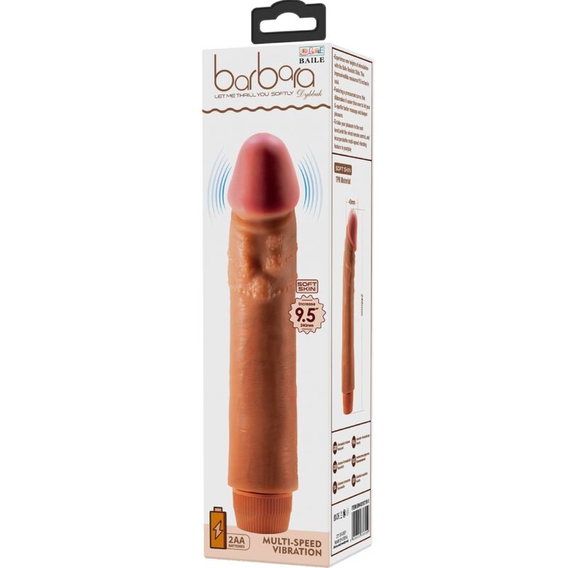 BAILE - DYBBUK VIBRADOR REALÍSTICO 24 CM MULATO - Imagen 2
