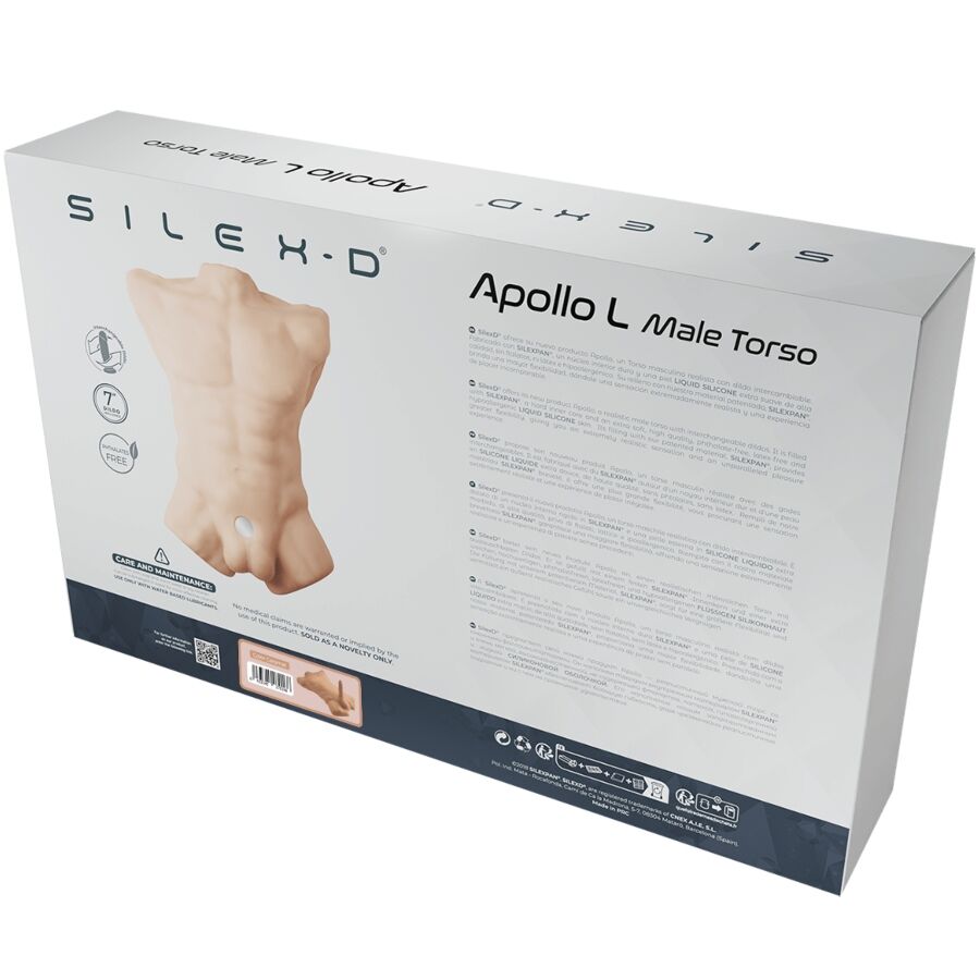 SILEXD - APOLLO L TORSO REALÍSTICO MASCULINO CARAMELO - Imagen 5