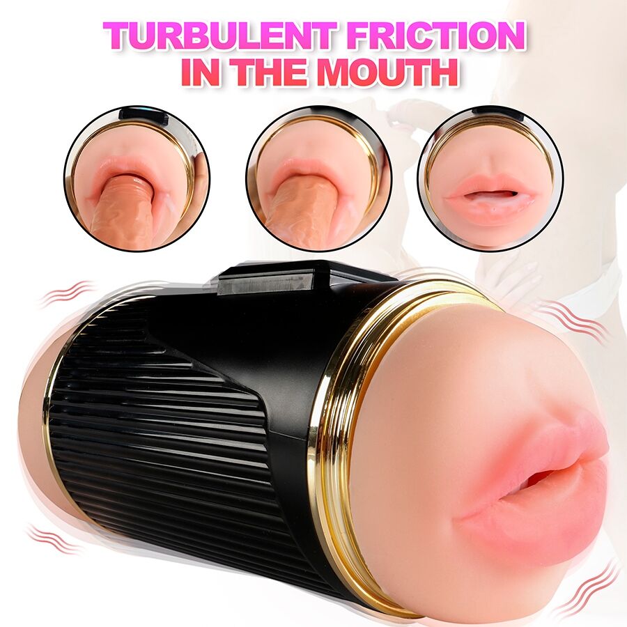 SHEQU - KAY MASTURBADOR DOBLE CON VIBRACIÓN DUAL BOCA Y VAGINA - Imagen 16