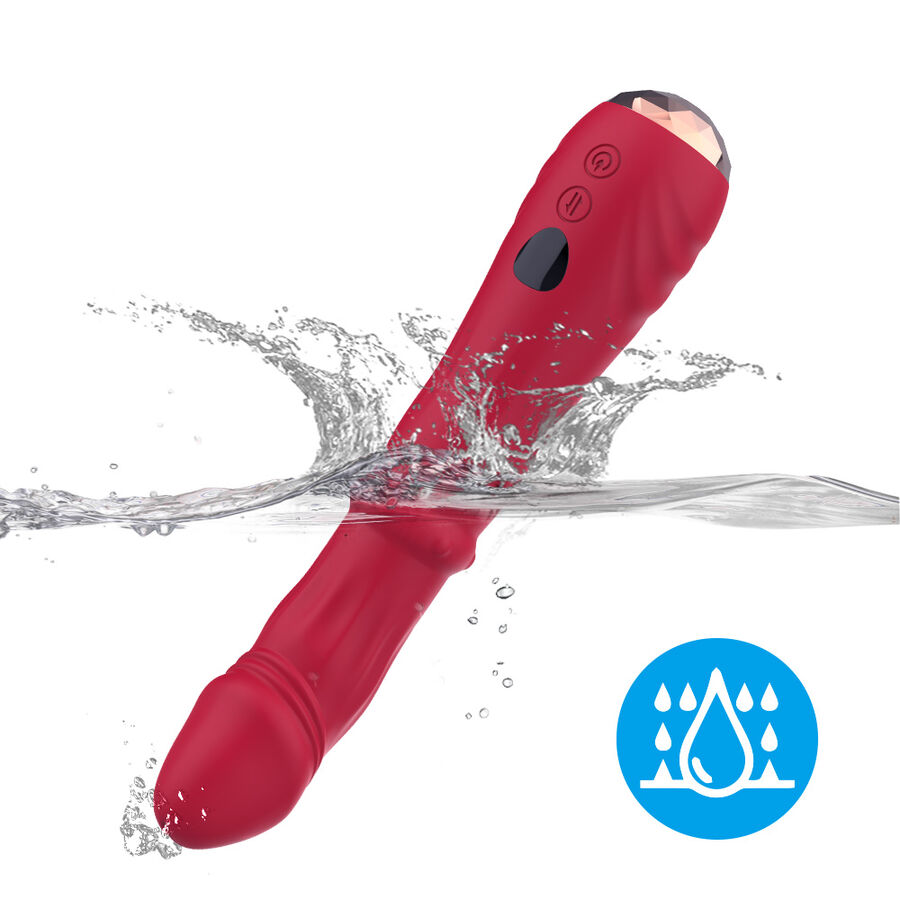 ARMONY - DILDO VIBRADOR ESTIMULADOR PUNTO A TERMOAJUSTABLE ROJO - Imagen 8