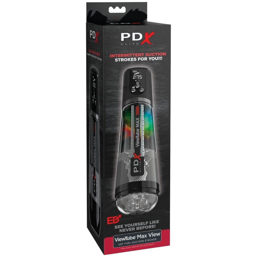 PDX ELITE - VIEWTUBE MAX VIEW MASTURNADOR AUTOMÁTICO CON SUCCIÓN TRANSPARENTE - Imagen 2