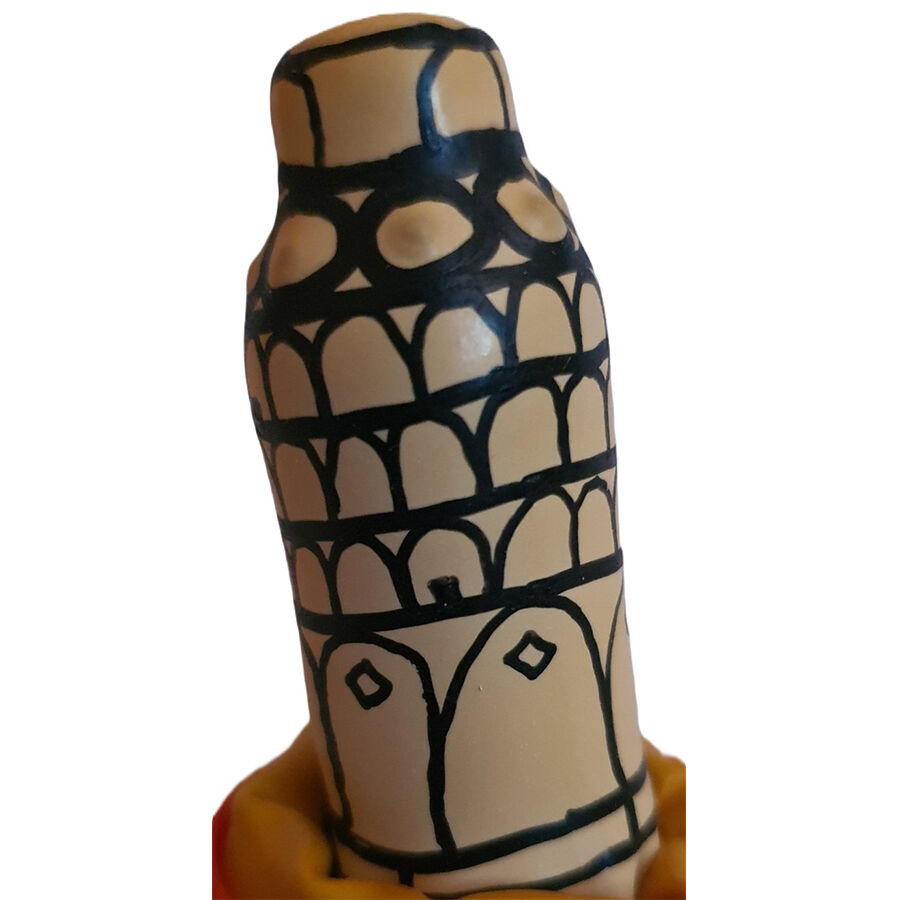 CONDOMERIE - PRESERVATIVO DECORATIVO PINTADO A MANO TORRE DE PISA - Imagen 2