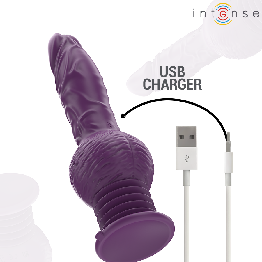 INTENSE - TATUM VIBRADOR MULTIFUNCIÓN CON VIBRACIÓN UP AND DOWN 24 CM MORADO - Imagen 6