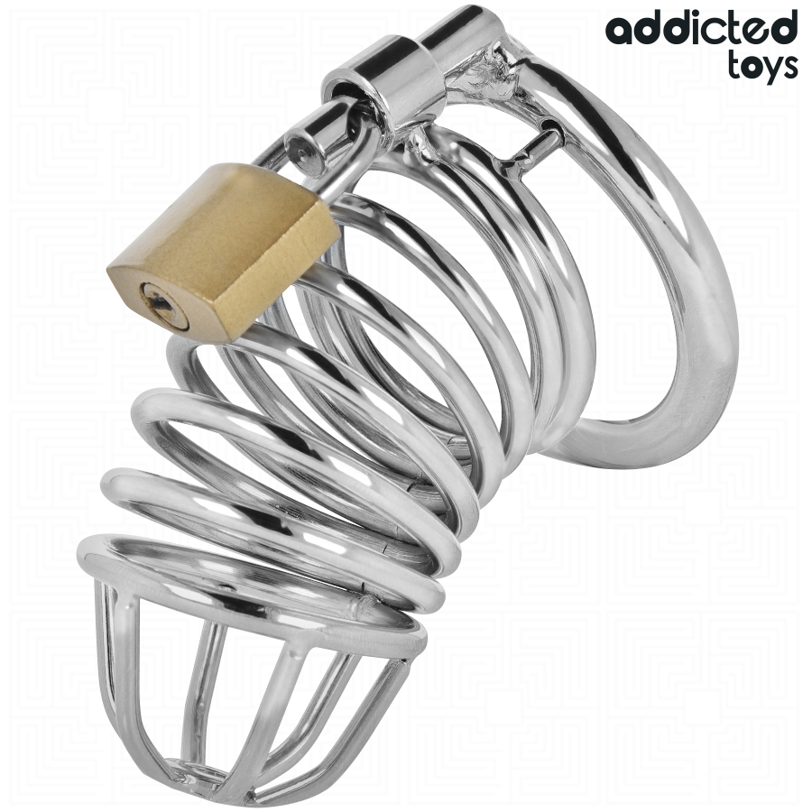 ADDICTED TOYS LOCKED - IRON CELL JAULA PARA PENE DE METAL 5 CM TALLA L - Imagen 5