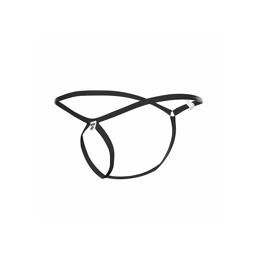 MOB - TANGA NEGRO CON FORMA DE LAGRIMA TALLA S/M - Imagen 2