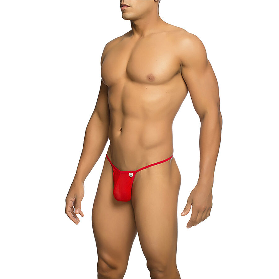 MOB - TANGA TRANSPARENTE CON FORMA DE T ROJO TALLA S/M - Imagen 4