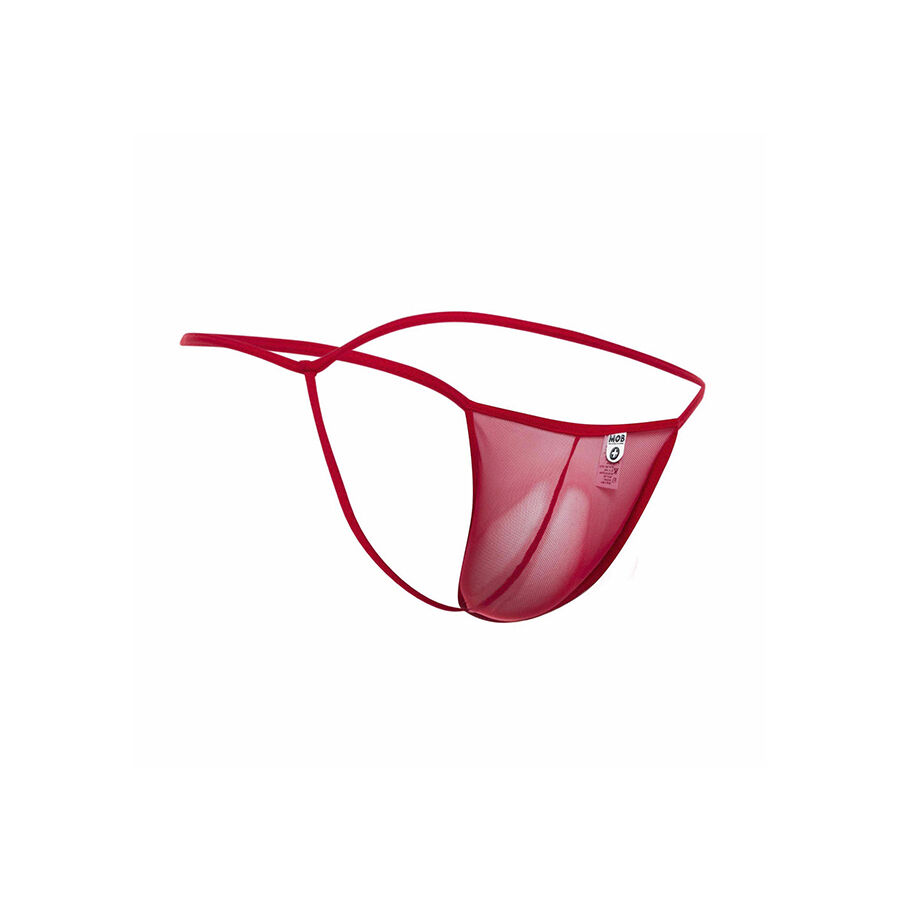 MOB - TANGA TRANSPARENTE CON FORMA DE T ROJO TALLA S/M - Imagen 5