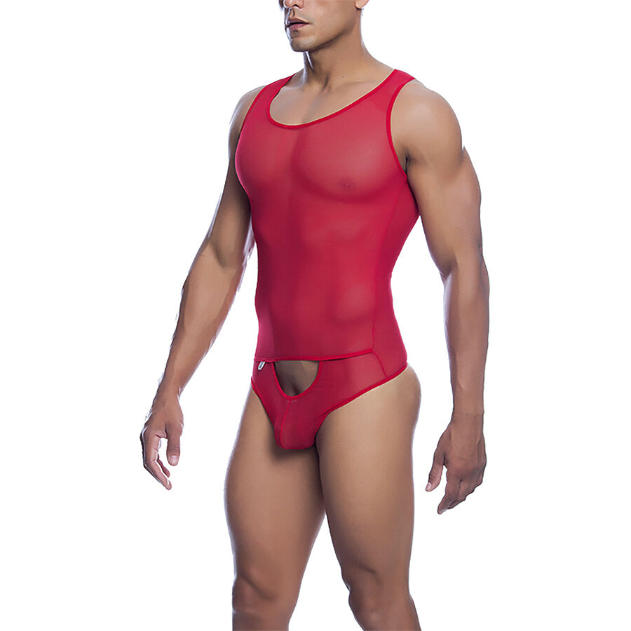 MOB - BODYSHEER TRANSPARTE ROJO TALLA S/M - Imagen 6