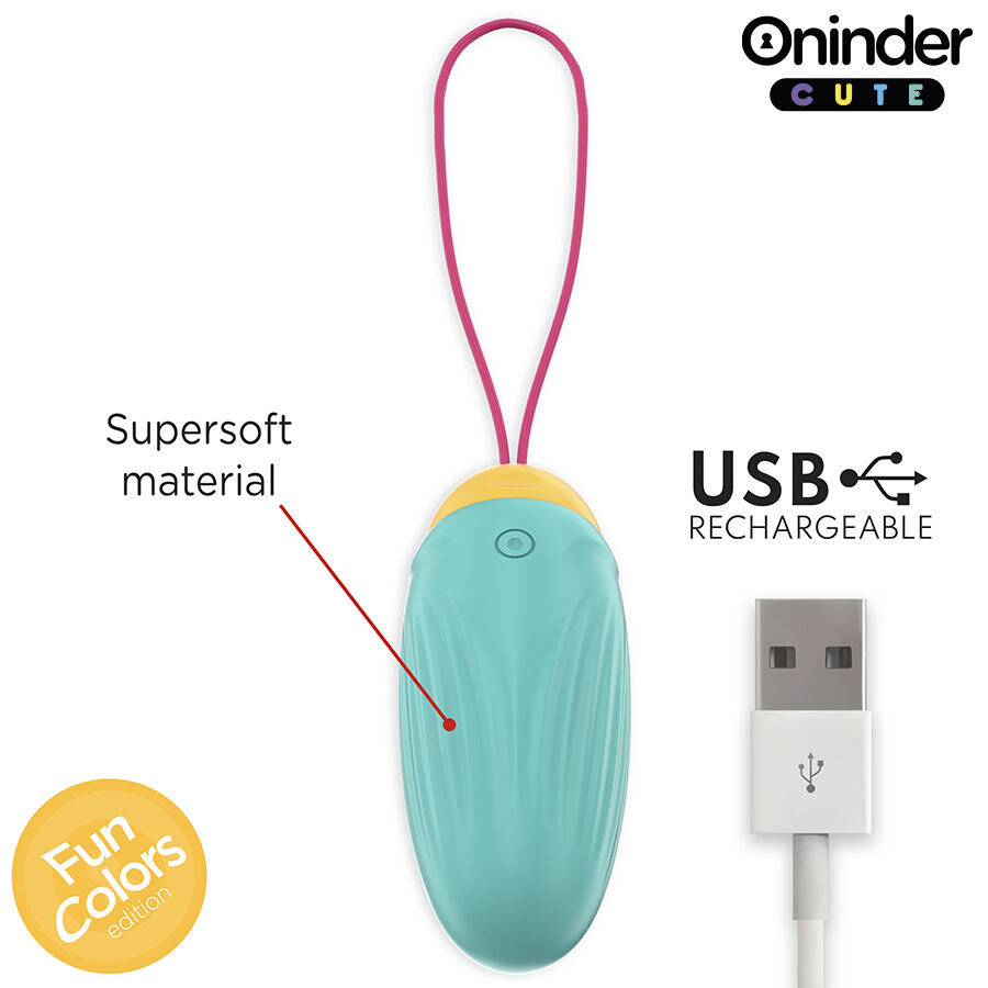 ONINDER CUTE - LOVE PLEASURE HUEVO VIBRO-GEMAS ROTADORAS SILICONA - APP MUNDIAL GRATUITA - Imagen 4