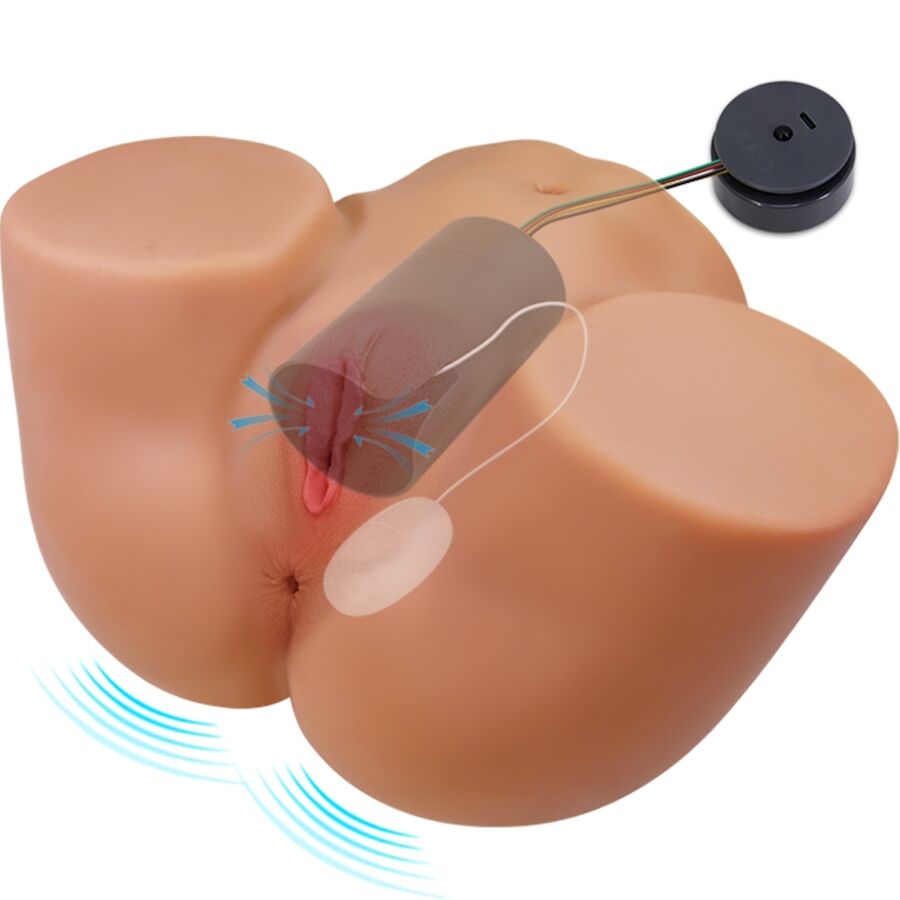 CRAZY BULL - ILANA TRASERO FEMENINO REALISTA VIBRADOR & SUCCIONADOR CON SONIDO 6.8 KG - Imagen 4