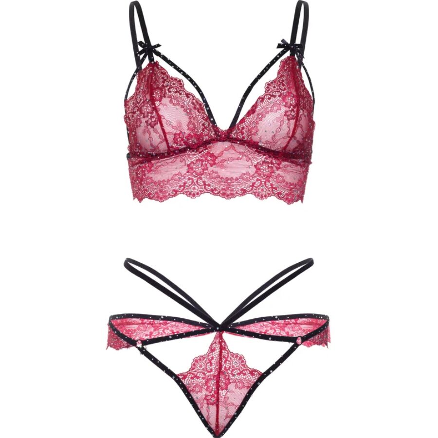 LEG AVENUE - SET SUJETADOR + TANGA BURDEOS - Imagen 5