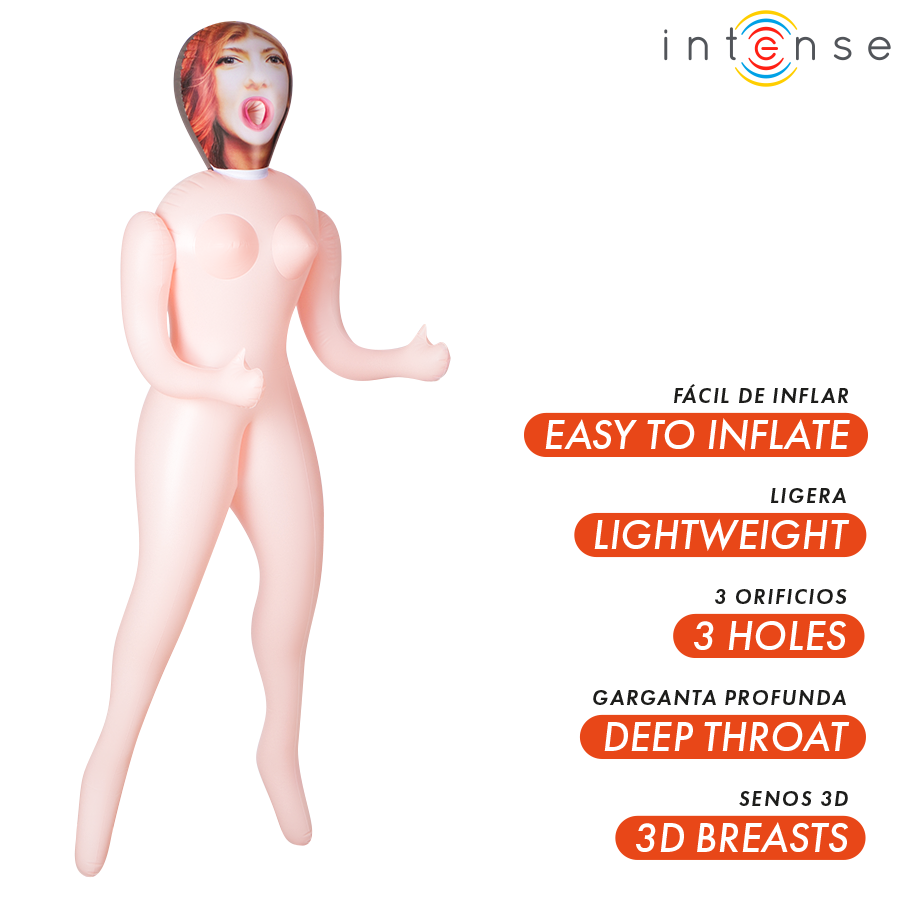 INTENSE DOLLS - SCARLETT MUÑECA HINCHABLE CON TRES ORIFICIOS - Imagen 2