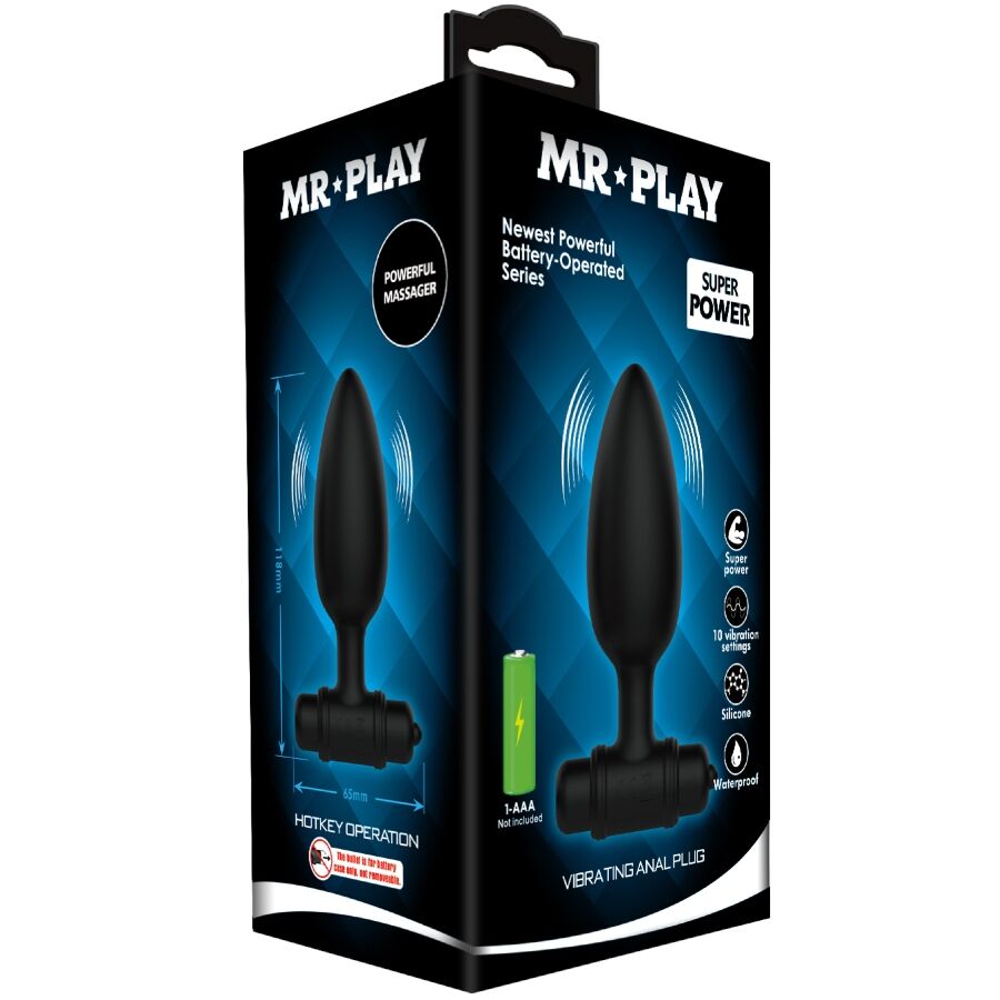 MR PLAY - PLUG ANAL SUPER POWER CON VIBRACIÓN - Imagen 2