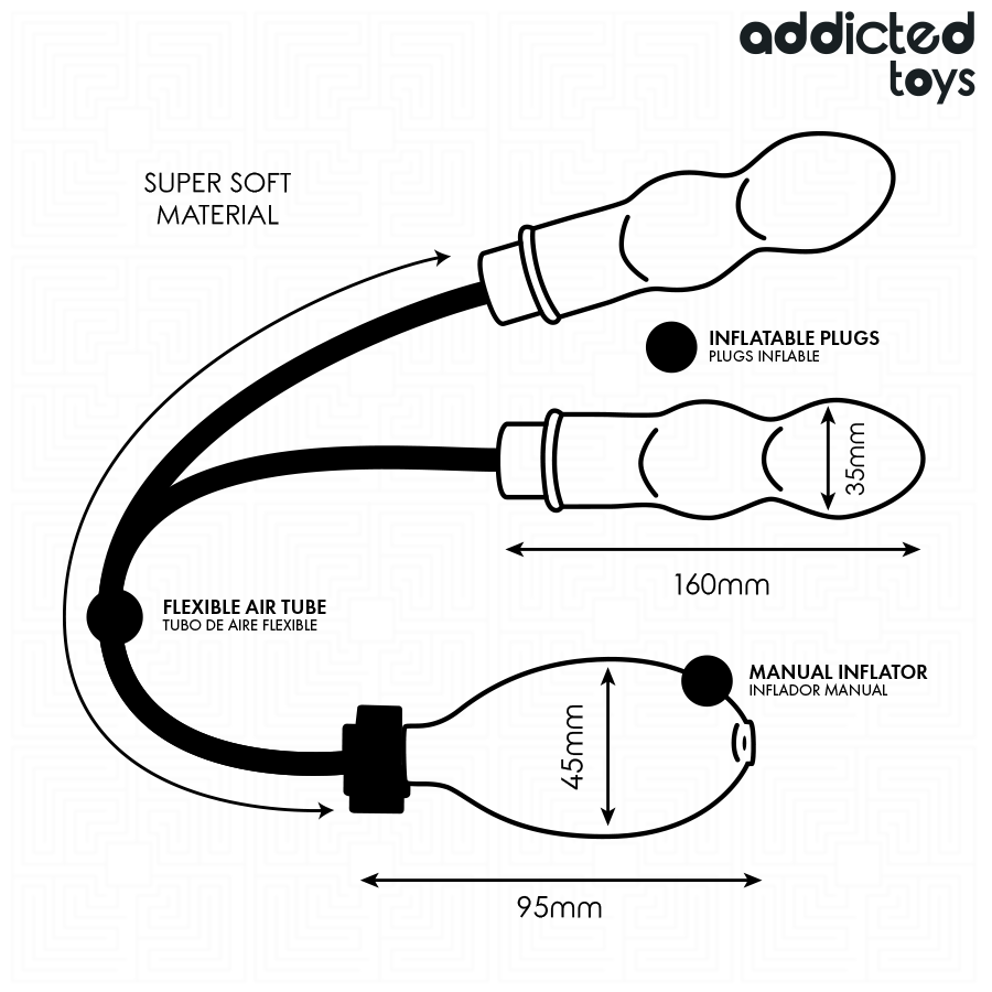 ADDICTED TOYS - PLUG ANAL DOBLE INFLABLE MODELO 1 - Imagen 6