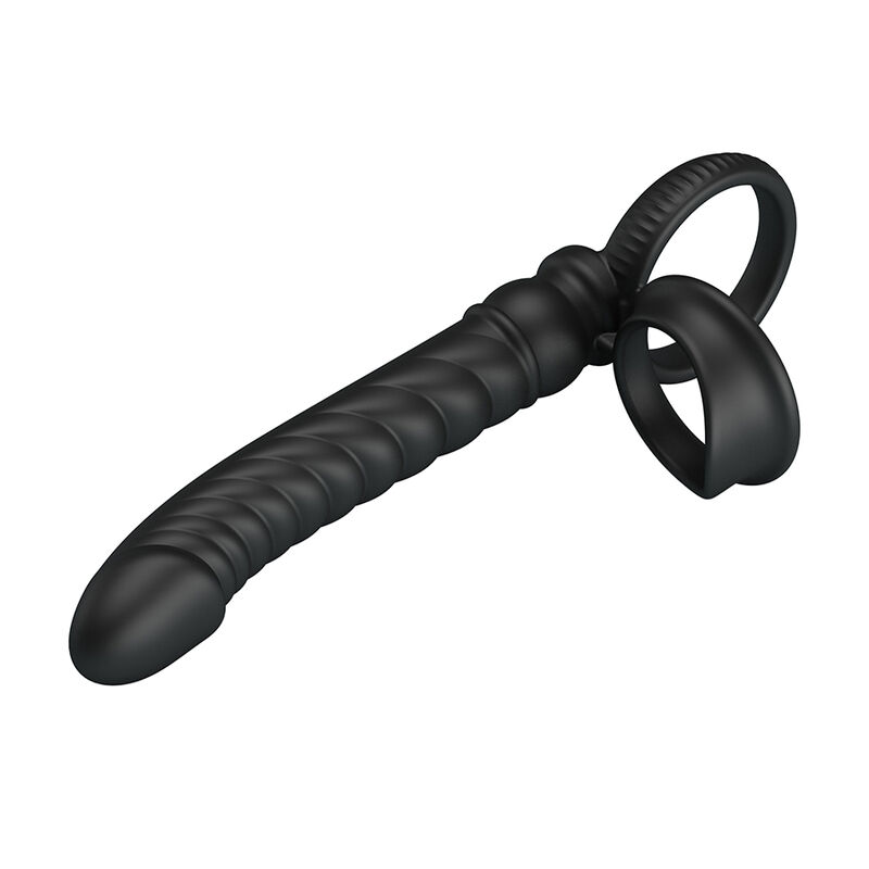 PRETTY LOVE - MERRITT VIBRADOR ANAL CON ANILLO Y VIBRACIÓN NEGRO - Imagen 4
