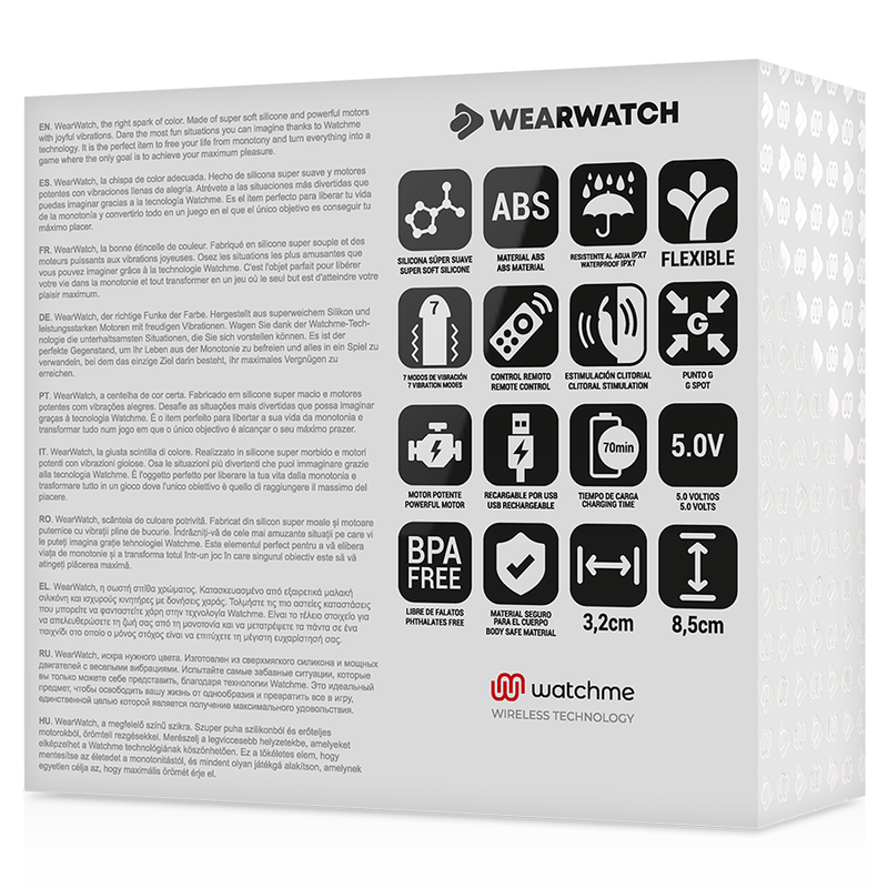 WEARWATCH - VIBRADOR DUAL TECHNOLOGY WATCHME AGUAMARINA / AZABACHE - Imagen 2