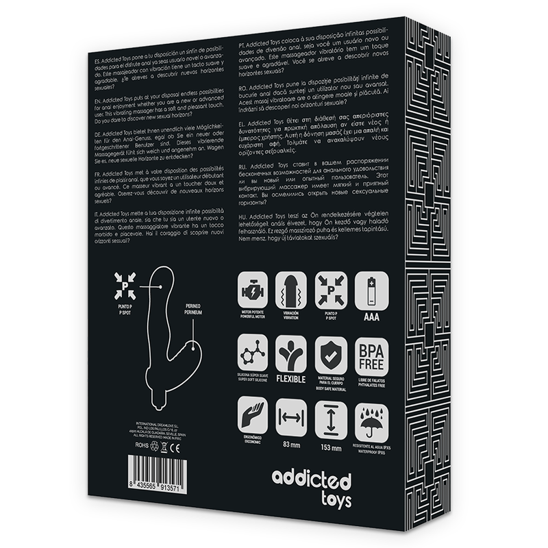 ADDICTED TOYS - ESTIMULADOR ANAL PROSTATA SILICONA P-SPOT VIBE - Imagen 3