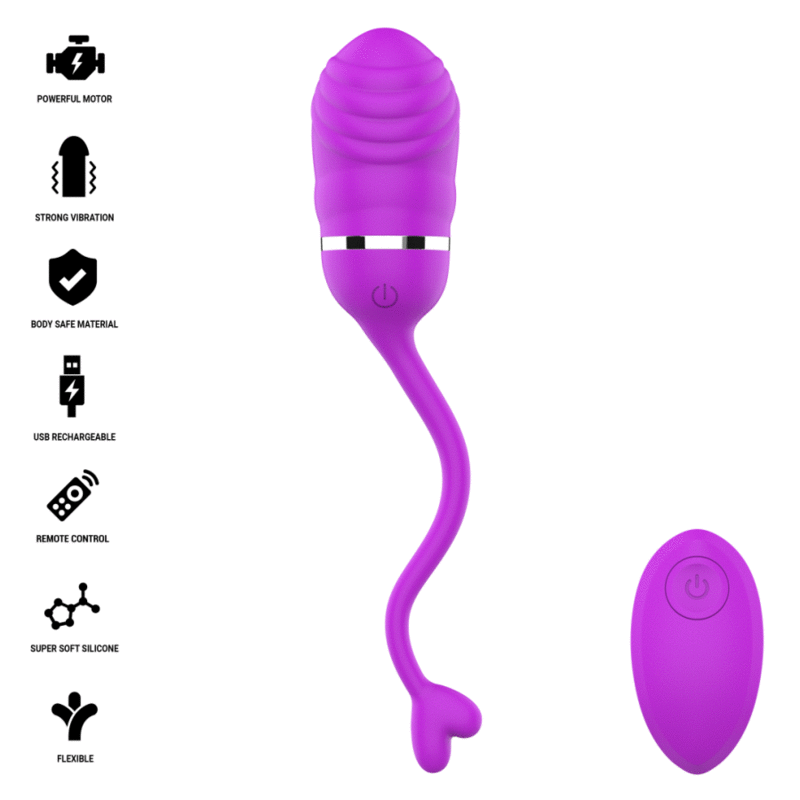 INTENSE - SOOKIE HUEVO VIBRADOR CON CONTROL REMOTO MORADO - Imagen 8