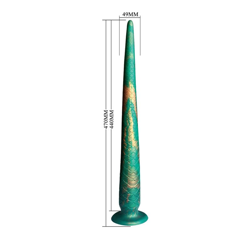 POWER MONSTERS - WILDWYRM TAIL DILDO BICOLOR 47 CM Ø 4 CM - Imagen 8